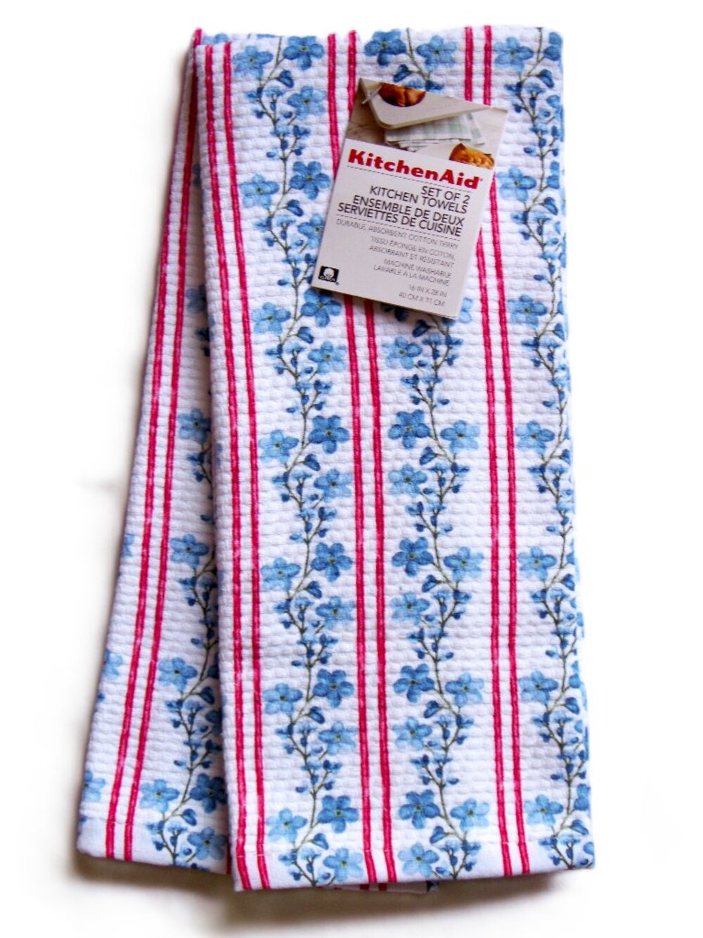 KitchenAid 2 Pc Kitchen Dish Towel Set Fall Gourds Pumpkins Leaves 100% Cotton